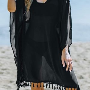 Black swim suit cover up NWOT